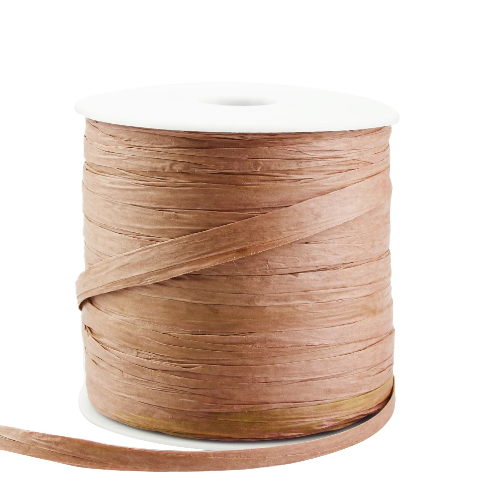 Khaki DIY 200 метров Raffia бумажная лента для творчества натуральная Оберточная Бумага Шпагат Веревка подарочная упаковочная лента для пасхальных вечерние свадебные украшения - Цвет: Khaki