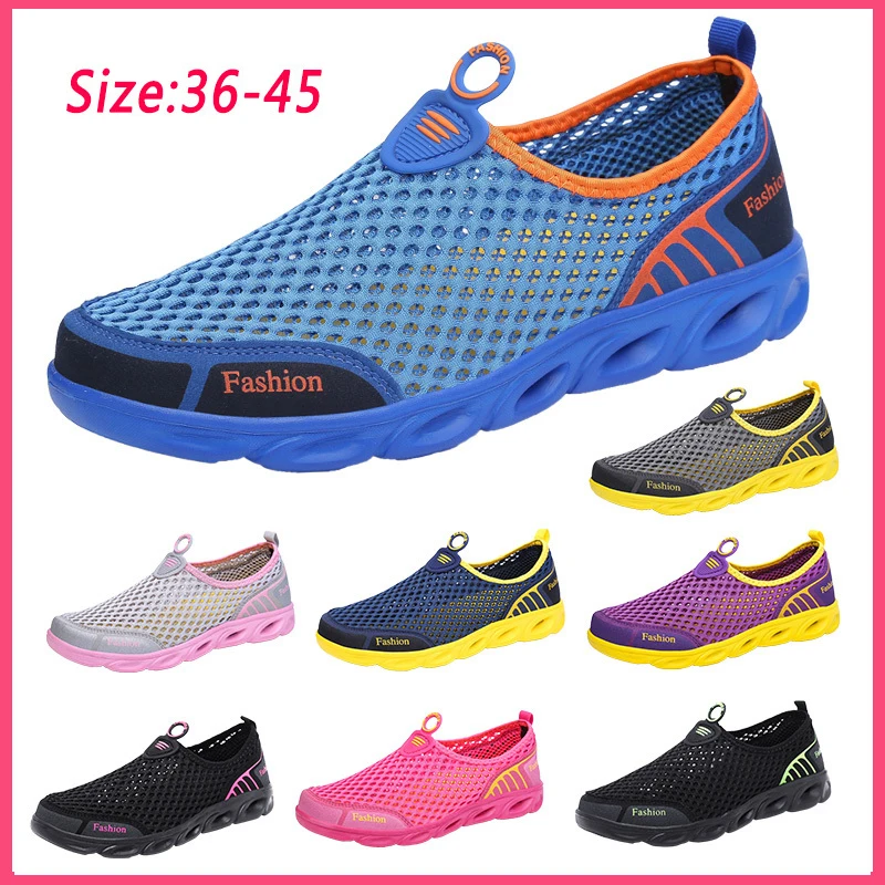 

Fashion Casual Shoes Lightweight Summer Breathable Men Shoes Outdoor Comfortable Women Footwear Male Ladies Walking Shoes 36-45