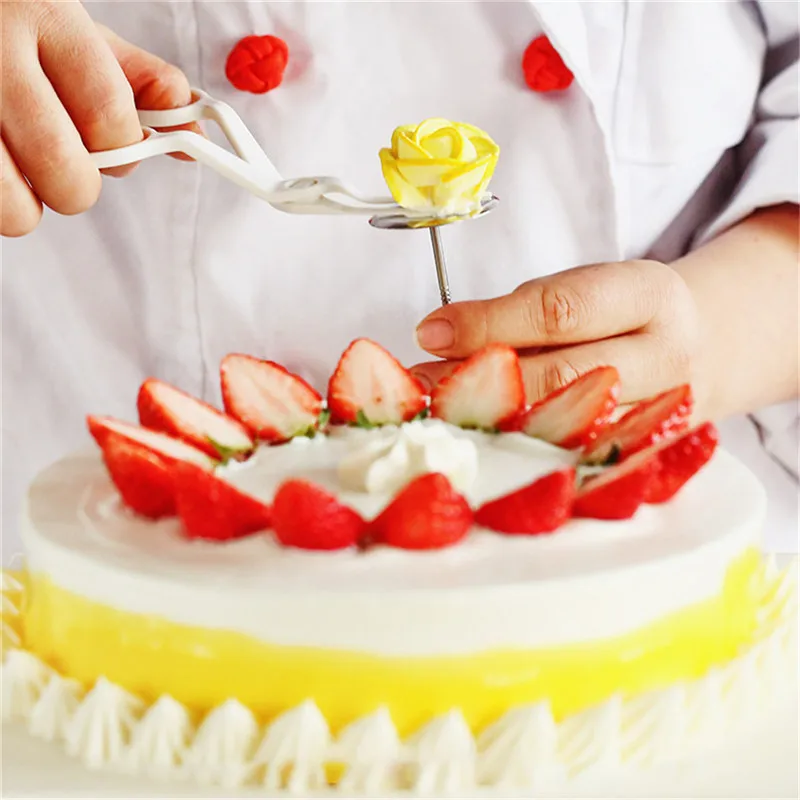 2Pcs Piping Flower Scissors Nail Safety Rose Decor Lifter Fondant Cake Decorating Tray Cream Transfer Baking Pastry Tools | Дом и сад