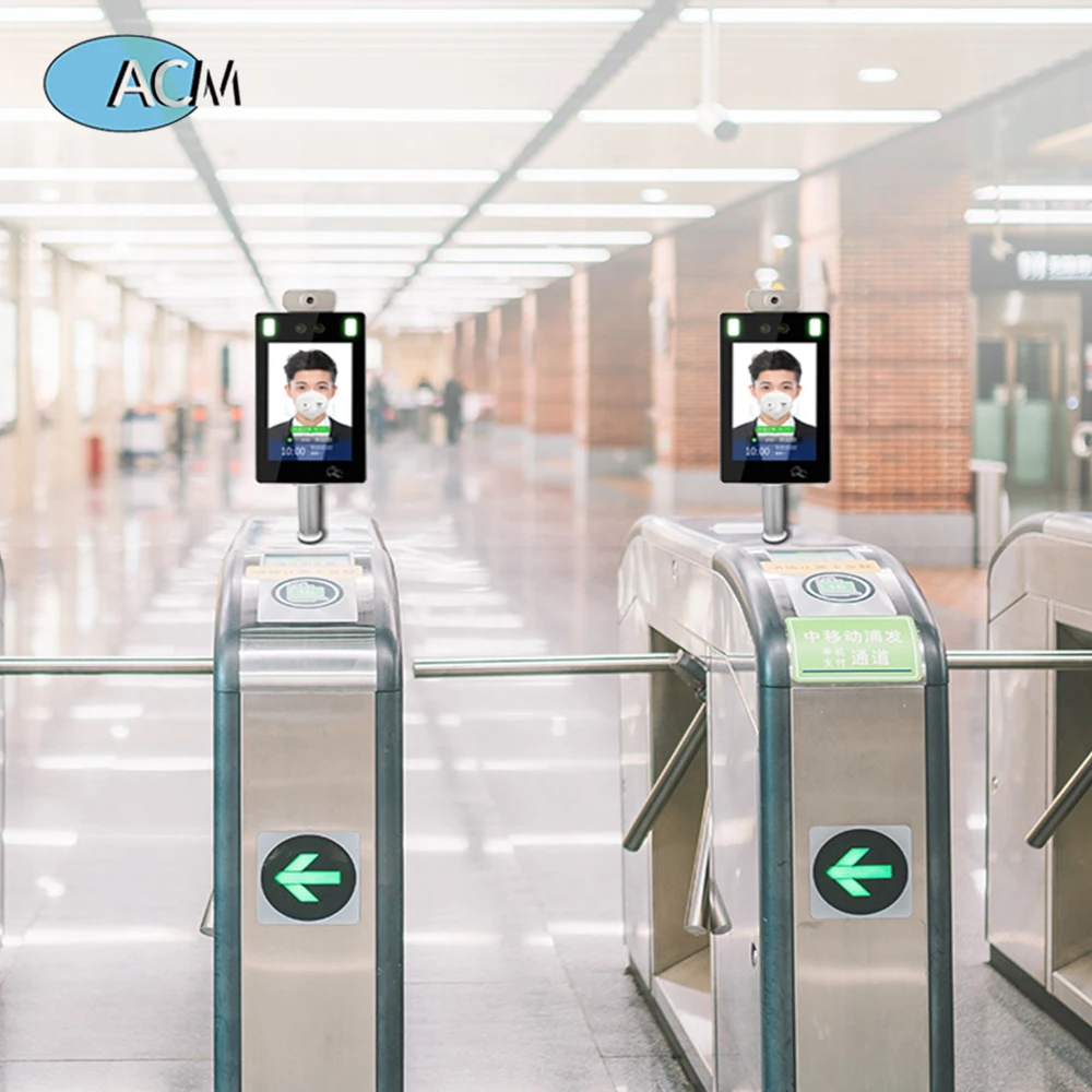 AI Automatic Face-mask Detect No Contact Face Recognition High Fever Alarm Body Temperature Measurement System