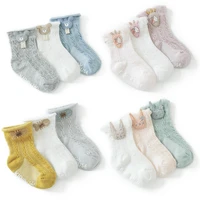 baby springsummer thin cotton socks newborn comfortable cartoon non slip floor socks doll toddler cartoon mickey 0 3years