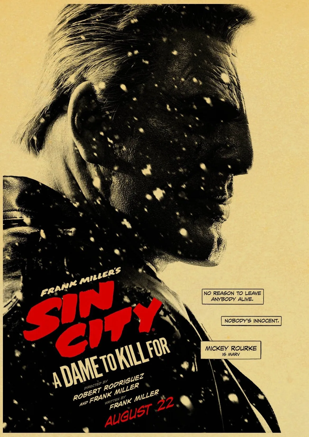 Sin City Плакат из крафт бумаги ретро постер винтажный настенный Декор для дома бара