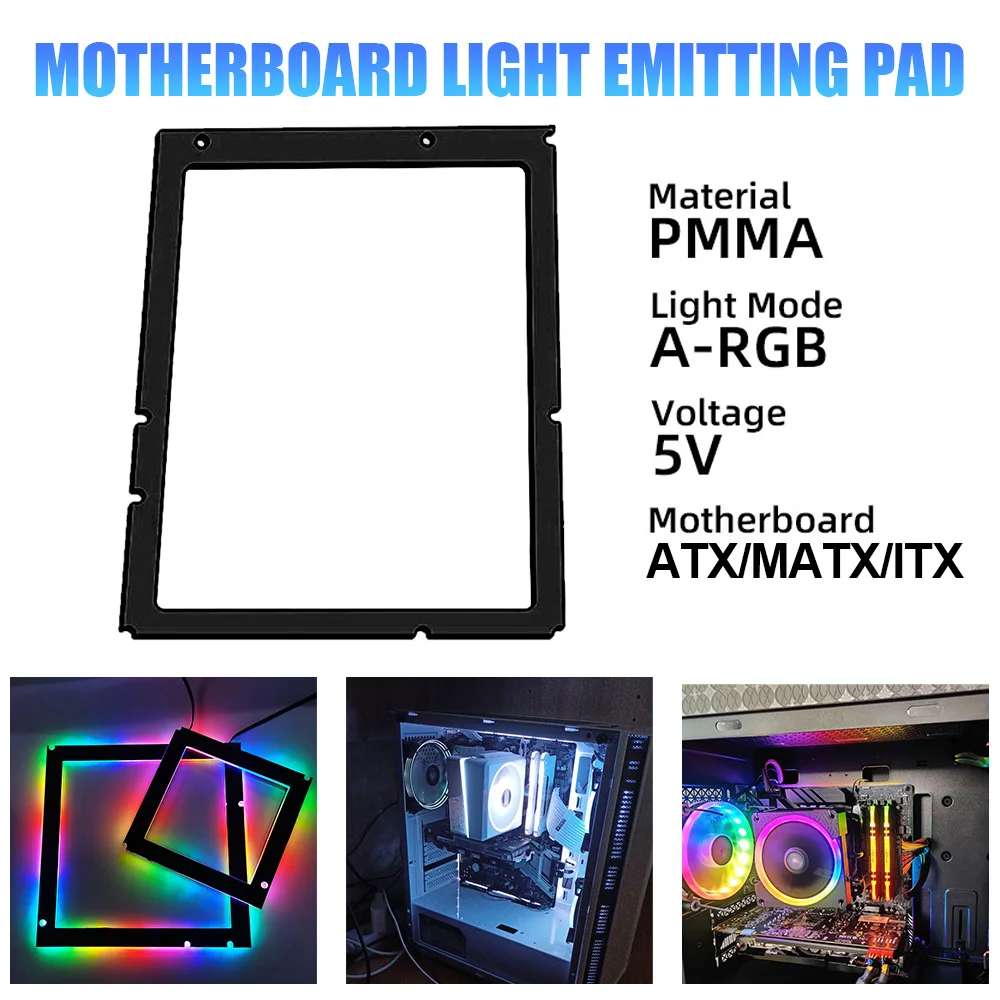 

A-RGB Motherboard Lighting Pad 5V 3Pin PC Case Frame ATX MATX ITX Decoration Computer Mainframe Refit Light MOD Acrylic Panel