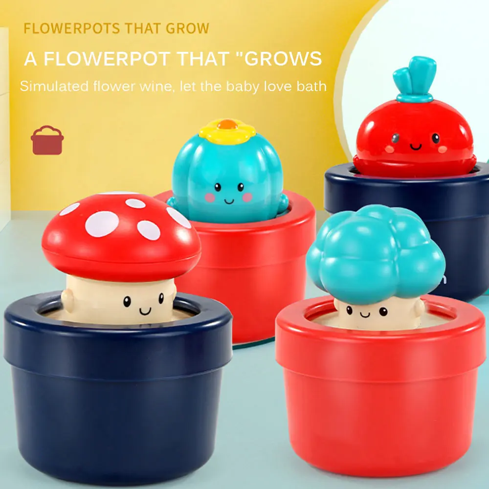 

Для распыления воды для душа, игрушки для ванной, игрушки для ванной игры грибы цветы в горшке; Детские купальные ванная комната дети разбры...