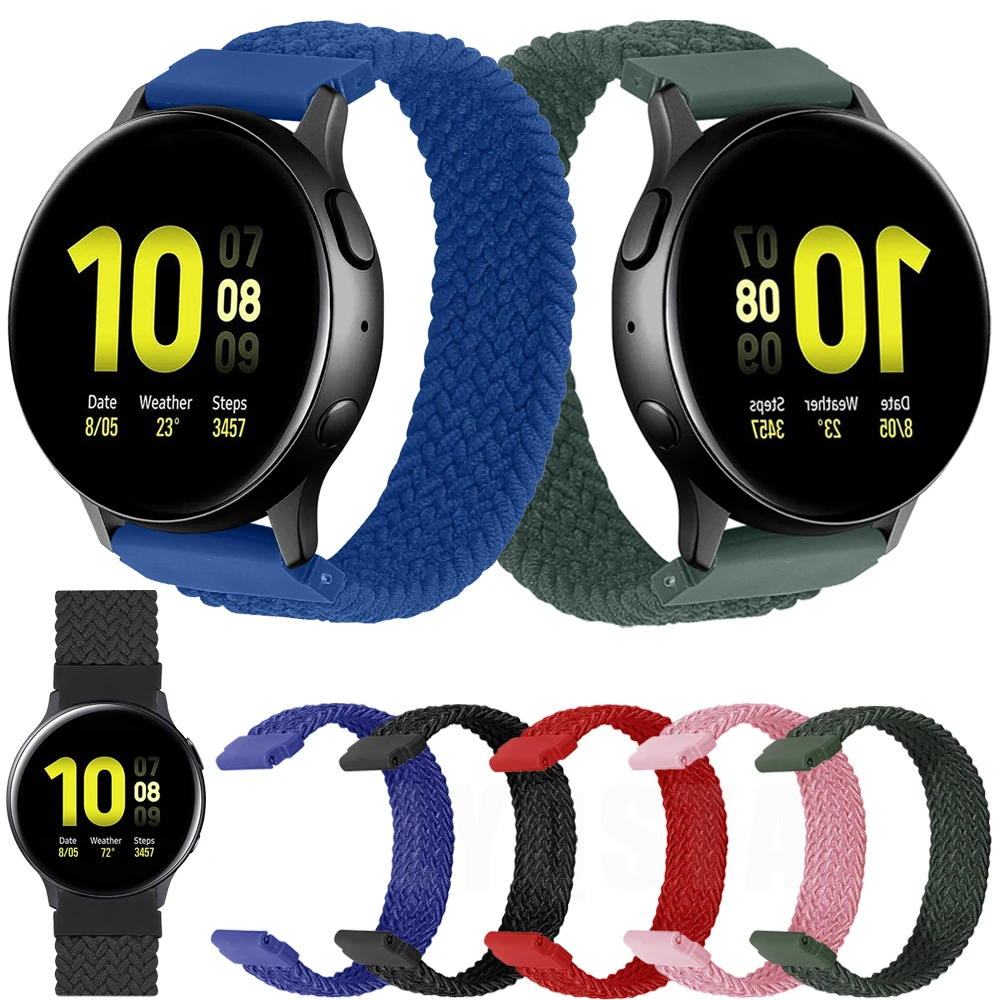 

Ремешок 20 мм для наручных часов, спортивный браслет для Samsung Galaxy Watch Active 2 40/44 мм 3 41 мм Gear, 42 мм