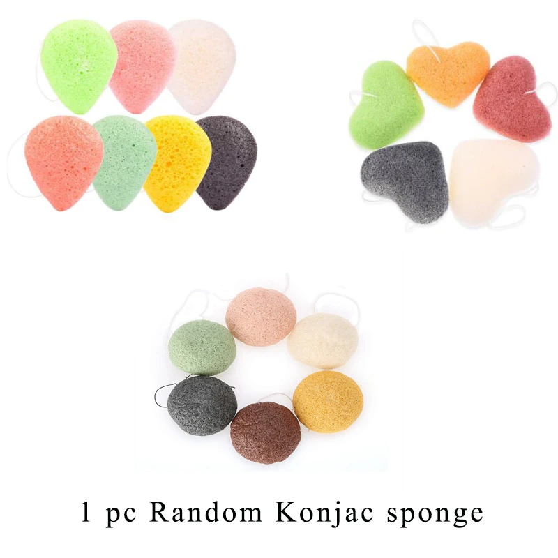 Белый Konjac Губка отшелушивающая губки для лица натуральная Чистящая губка белый активированный бамбуковый уголь зеленый веган для очищения - Цвет: Белый