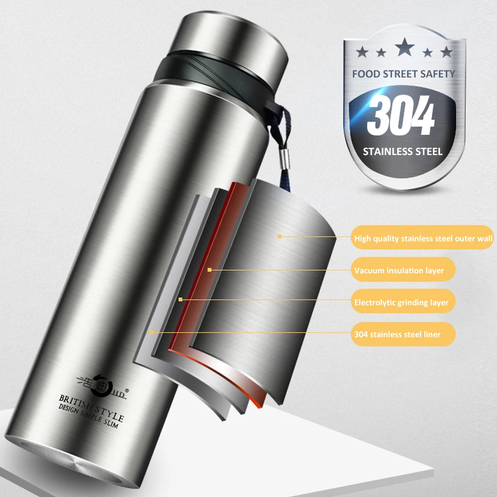 600mL Smart Vacuum Water Cup Temperature Display Business Gift in-Car Thermos 304 Stainless Steel Thermal | Дом и сад