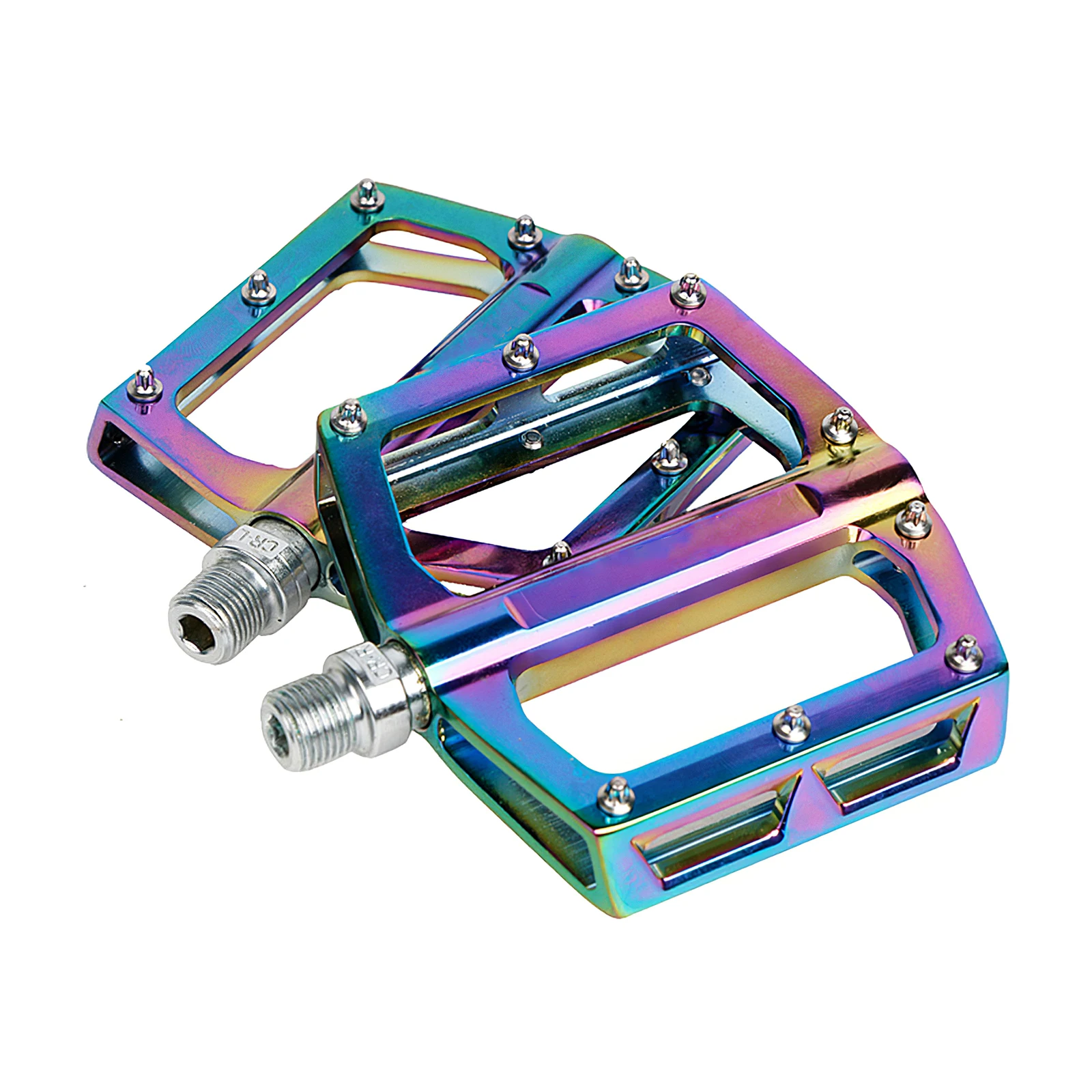 

1 Pair Aluminum Alloy Bike Pedals 13mm Non-Slip Bicycle Pedals Bicycle Platform Flat Pedals Lightweight Cycling Pedals