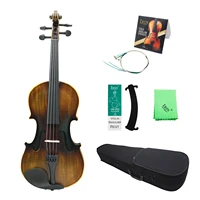 44 vintage glossy acoustic violin basswood panel mapel with bag shoulder rest violin bridge string cleaning cloth