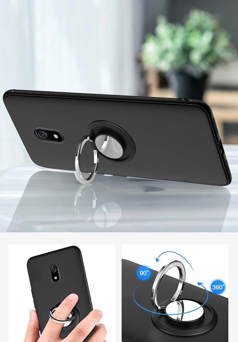 Чехол для Redmi 8A 8 магнитный автомобильный металлический держатель кольца чехол