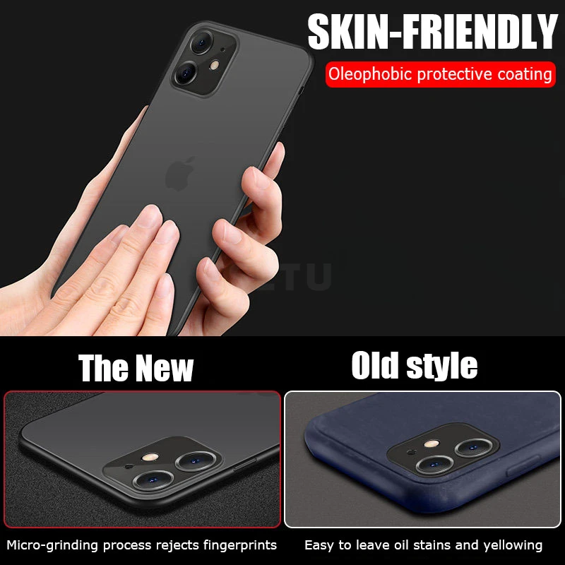 

Luxury Ultra Thin Phone Case For iPhone 11 12 Pro Max 12Mini X XR XS Max SE 2020 iPhone 6 6s 7 8 Plus Back Cover Matte PP Case