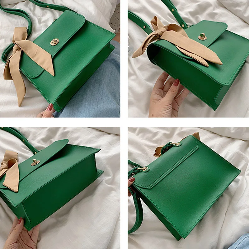 Женские сумки-мессенджеры из искусственной кожи сумки через плечо зеленого и