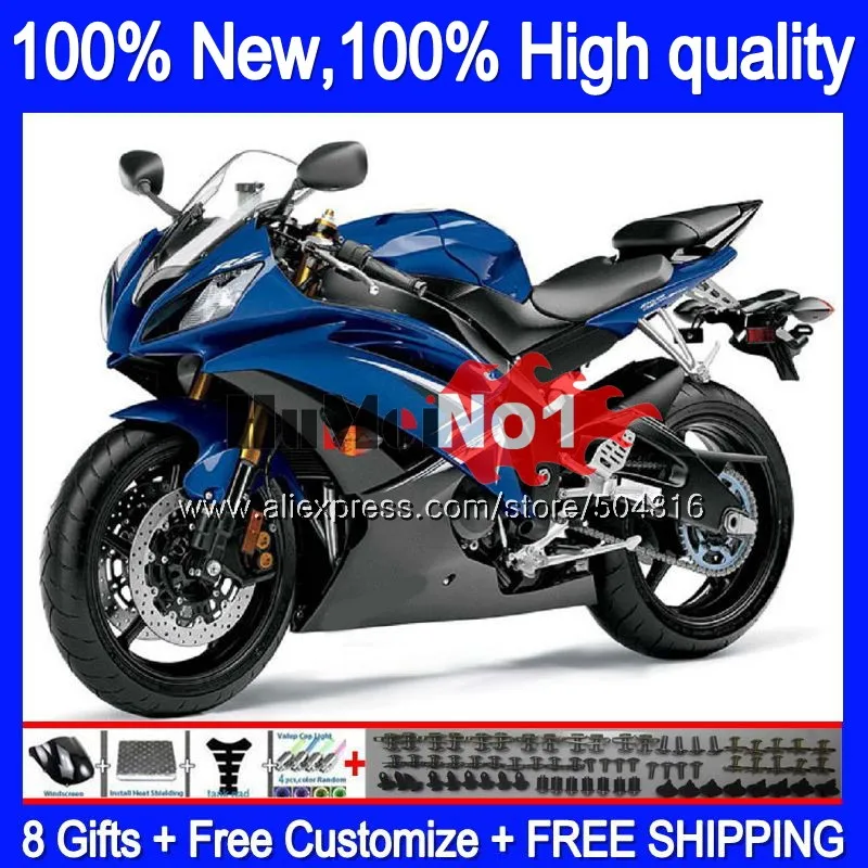 

YZF600 For YAMAHA YZF-R6 YZF-600 YZF 600 R 6 Black Blue 37MC.124 YZF R6 YZFR6 2008 2009 2010 2011 2012 08 09 10 11 12 Fairing