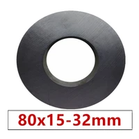 1pcslot ring ferrite magnet 80x15 mm hole 32mm permanent magnet 80mm x 15mm black round speaker ceramic magnet 8015 80 32x15mm