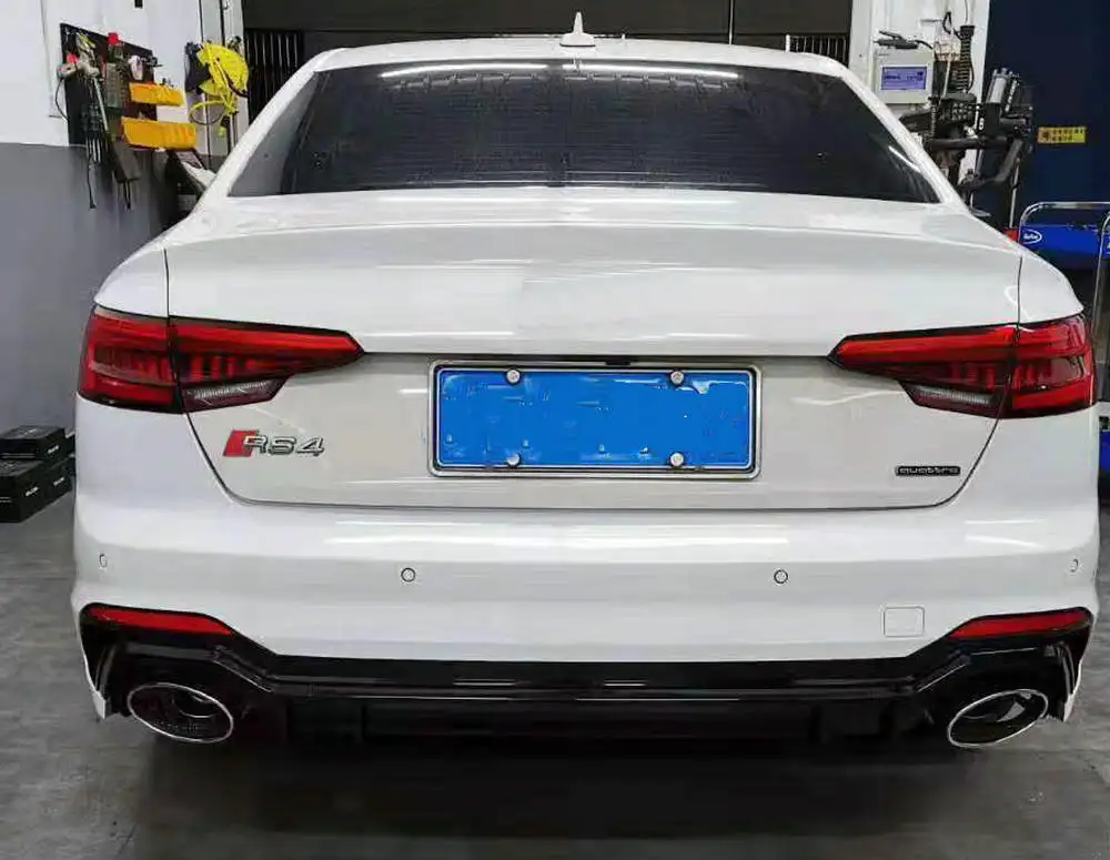 RS4 набор внешних комплектующих к автомобилю для Audi A4- переднего бампера и передней губы и переднего гриля/заднего бампера и заднего диффузора губ