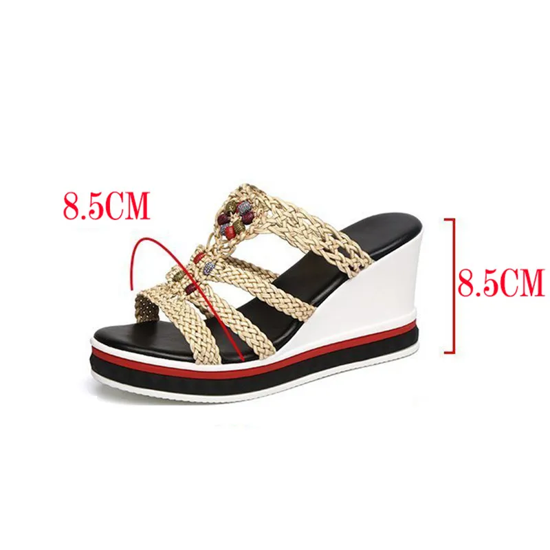 

2020 Shoes Woman Sandals For Women Wedges Shoes Slip On Gladiator Sandals Women Summer Flat Platform Sandals Female Plus Size