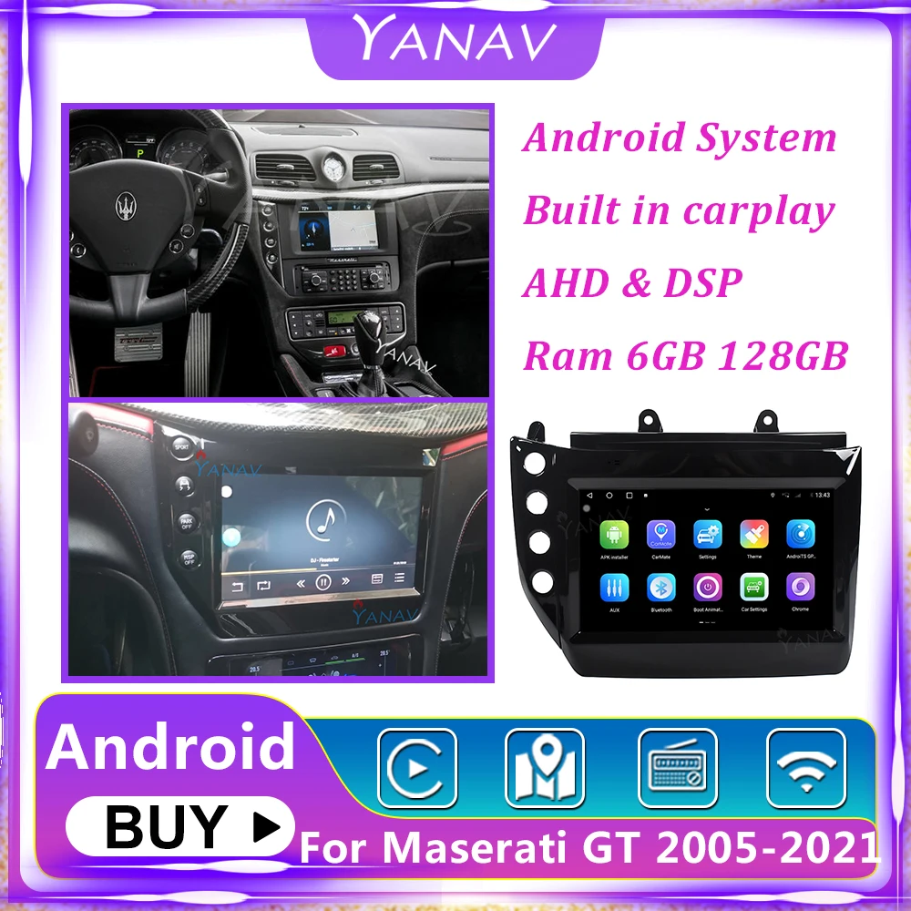 

Автомагнитола на Android 10 с GPS-навигацией для Maserati GT, мультимедийный плеер с черным экраном, головное устройство, беспроводной приемник, встрое...