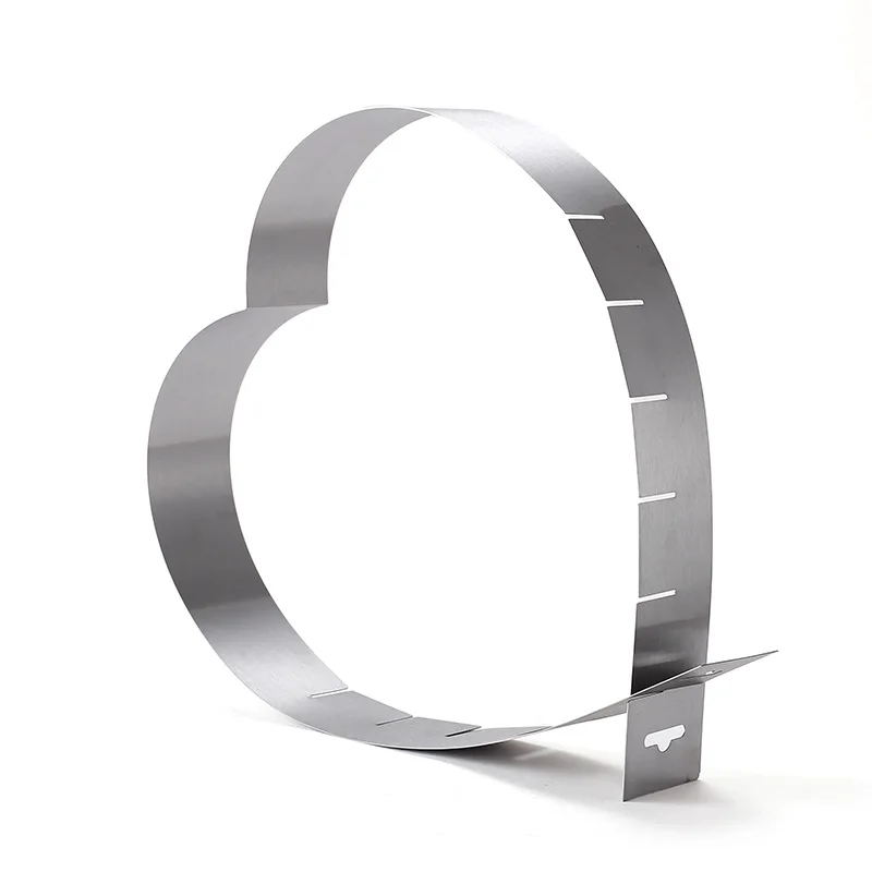 1 шт. Выдвижная форма для торта из нержавеющей стали в форме сердца 6 дюймов 11