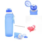 Бутылки для воды складные, силикон, 600 мл, без БФА