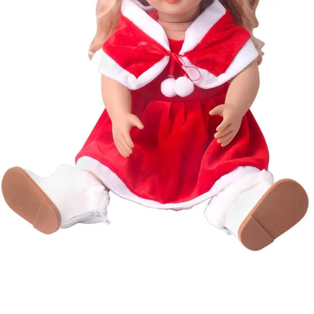 1 шт. шапка Санты платье комплект одежды для кукол красная милая кукла одежда