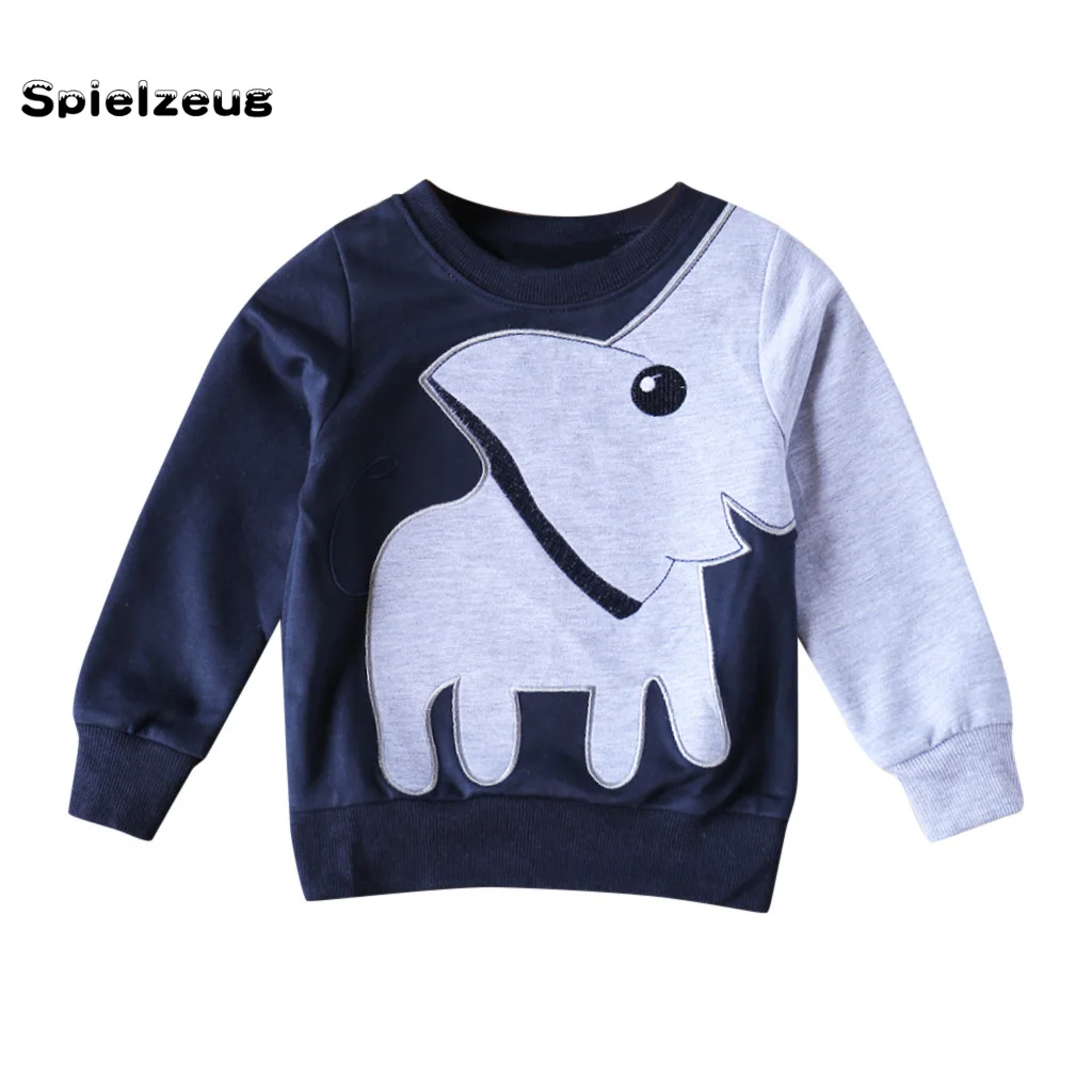 Зимний осенний детский для маленьких мальчиков свитшот с длинным рукавом и