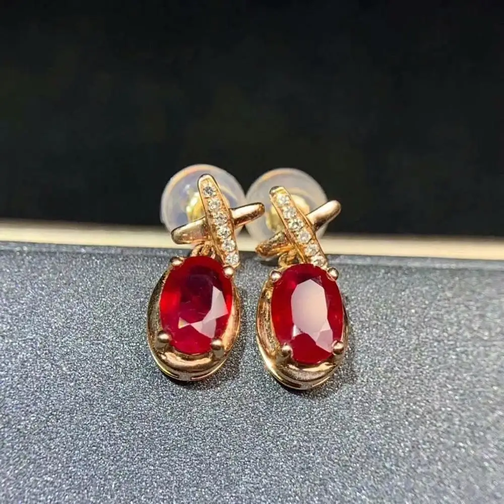 

Женские серьги-подвески SHILOVEM, из 18-каратного желтого золота с натуральным Рубином, 4 х 6 мм, DZ0406929H