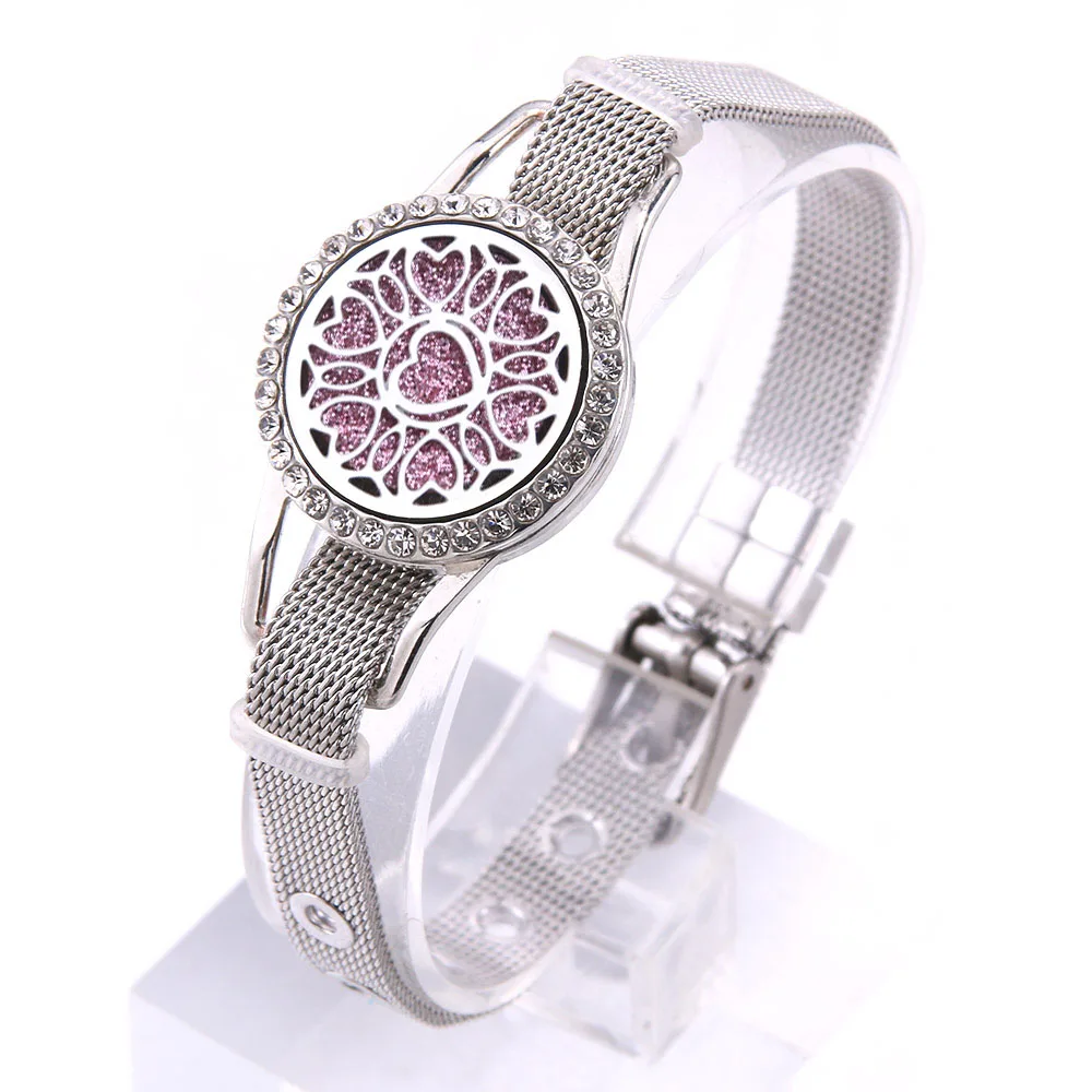 Браслет стразы в форме сердца из высококачественной нержавеющей стали