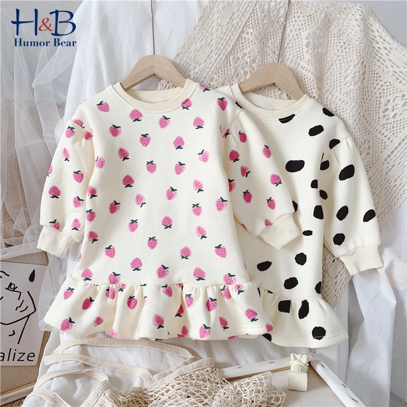 

Платье для девочек с длинным рукавом и оборками