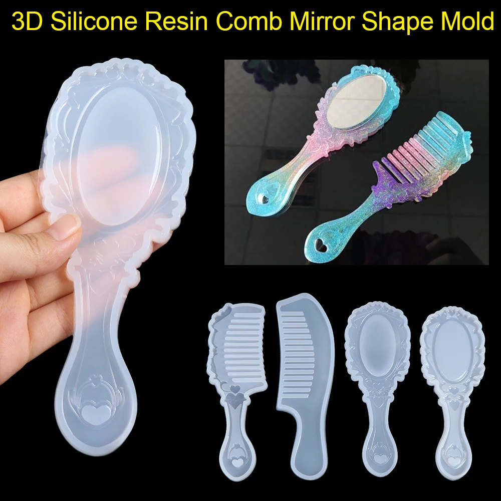 1 шт. 3D силиконовая форма для расчески смолы DIY падения клей плесень прозрачный