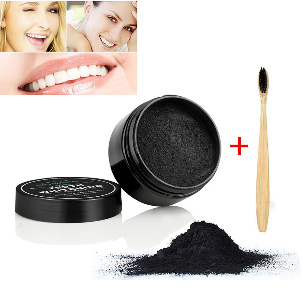30 г для зубов отбеливающая Уход за полостью рта угольный порошок с мягким зубная