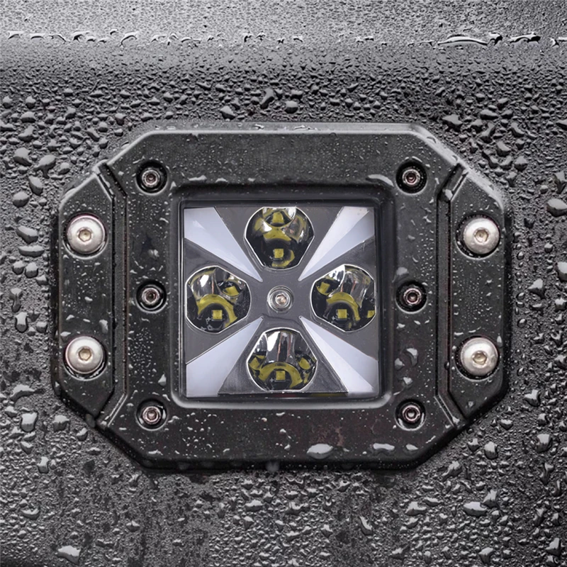 MICTUNING 2 шт. светодиодный светильник накладки с янтарем маркер 12 Вт Подсветка s поворотов туман дневные