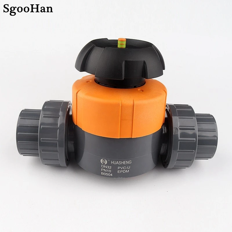 

1PC 20mm~63mm UPVC Pipe Diaphragm Ball Valve Garden Irrigation Aquarium Fish Tank Industrial Water Treatment Connector Fittings