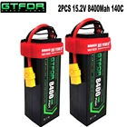 GTFDR Lipo Батарея 4S 14,8 V 15,2 V 6500 мАч, 7000 мАч, 7300 мАч, 8400 мАч, 60C120C 130C260C 140C280C жесткие чехлы для Rc автомобиля 18 багги