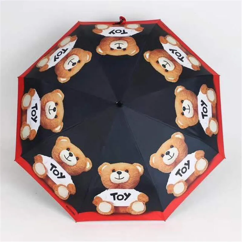 Роскошный брендовый Зонт с рисунком медведя из мультфильма женский складной