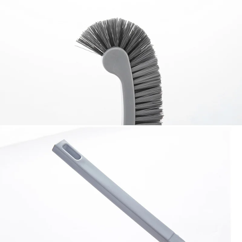 Home Toilet Brush Curved Plastic Toilet Bathroom Long Handle Cleaning Brush Tool Bathroom Accessories Escobilla Wc BJStore images - 6