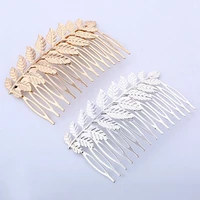 1 pairs hair ornaments tooth metal comb rhodium gold color base material diy handmade jewelry hair accessories