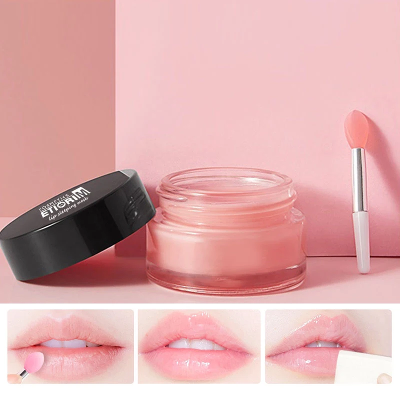 Маска для сна губ уход за ночным сном увлажняющий бальзам розовый отбеливающий