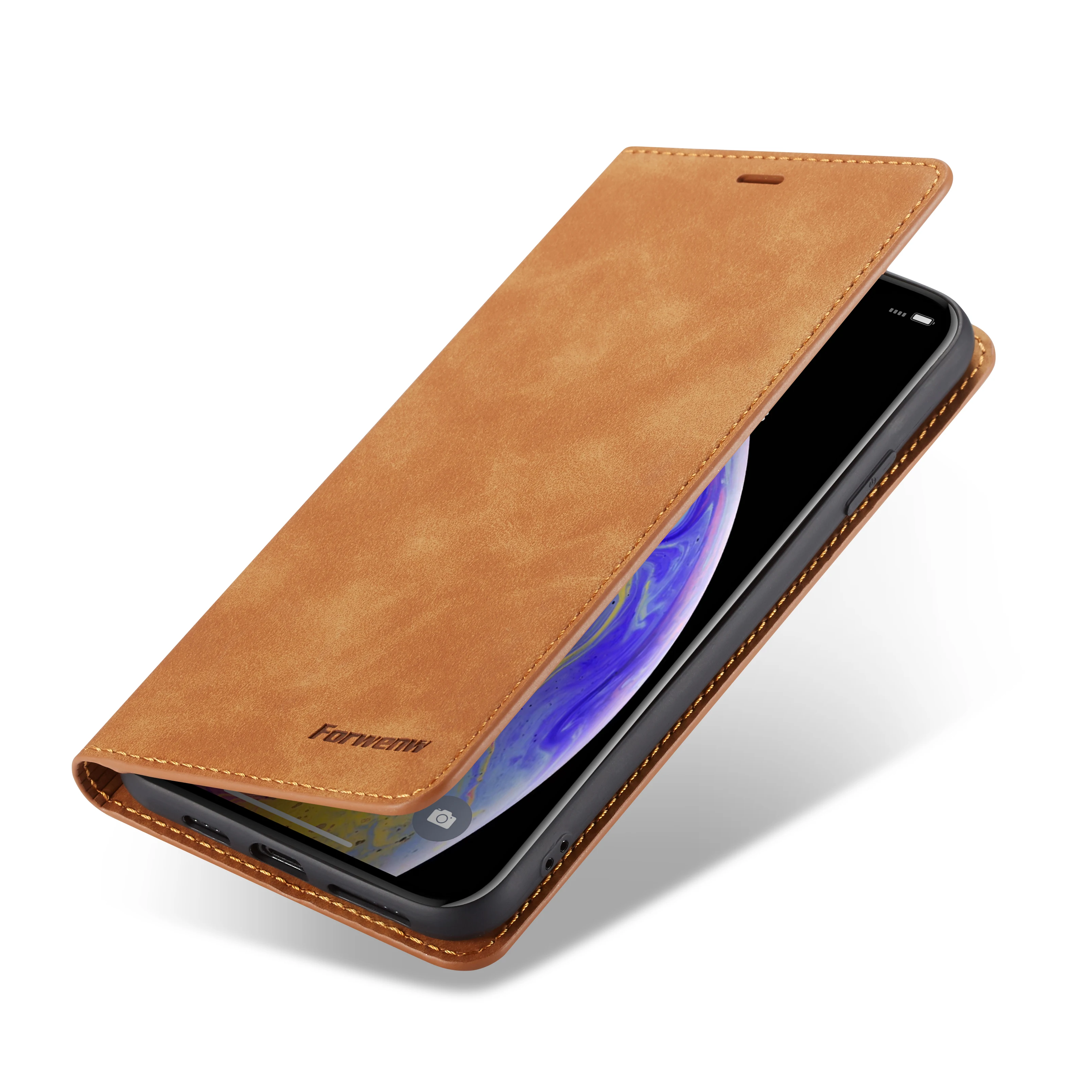 Винтажный чехол для iPhone 6 6s 7 8 Plus X XS Max XR Матовый кожаный флип кошелек смартфон