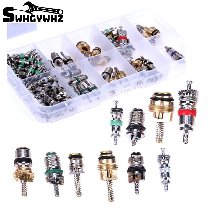 

100 шт./кор. R134a автомобильного кондиционера, сердечник клапана для автомобильного кондиционера количеством ящик для инструментов