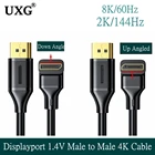 Кабель Displayport 1,4 с углом 90 градусов, кабель Displayport 144 Гц4K 8K60 Гц, кабель Displayport папа-папа 1,4, кабель 1 м3 м