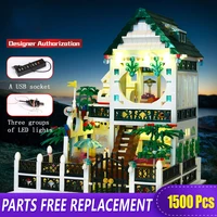 xb 01202 building blocks creative glowing house with figures romantic heart house with led light children toys bricks