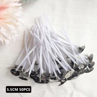 50pcs diy candle wick soy candle wick aromatherapy candle glass cup home made materials cable non smoking cotton cord lamp wick