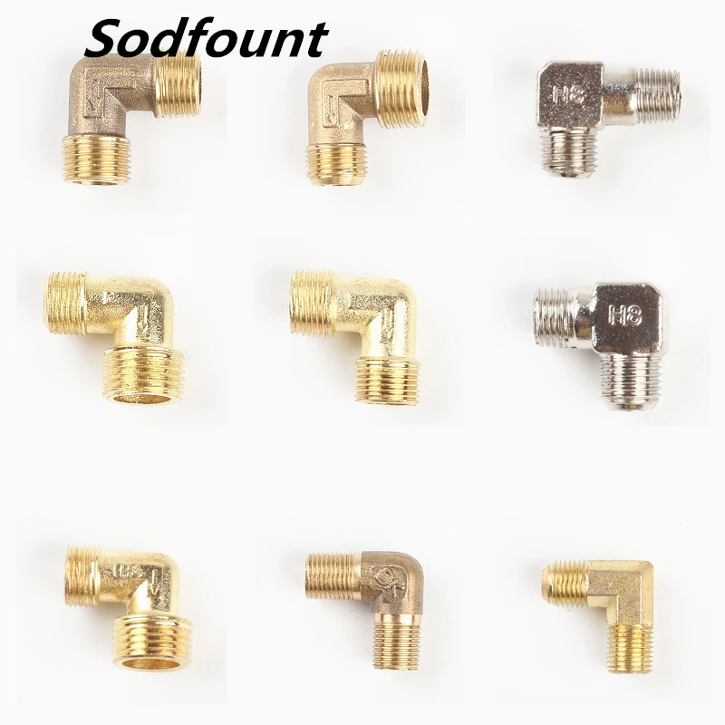 Oil-free Machine L-type Joint Fittings Zinc Alloy Brass Check Valve Right Angle Adapter