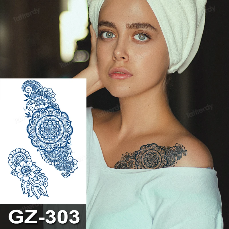 Arm Sleeve Body Paint Lasting Safe Waterproof Temporary Henna Tattoo Juice Ink Natural Organic Flower Space Geometric triangle | Красота и