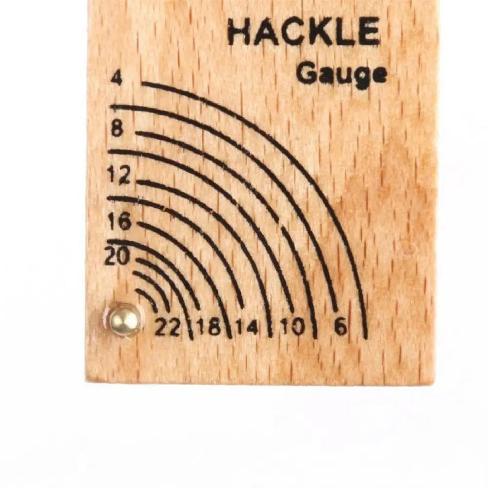 

Portable Wooden Fly tying Hackle Gauge Fish Measuring Tool Fishing Tackle Accessories