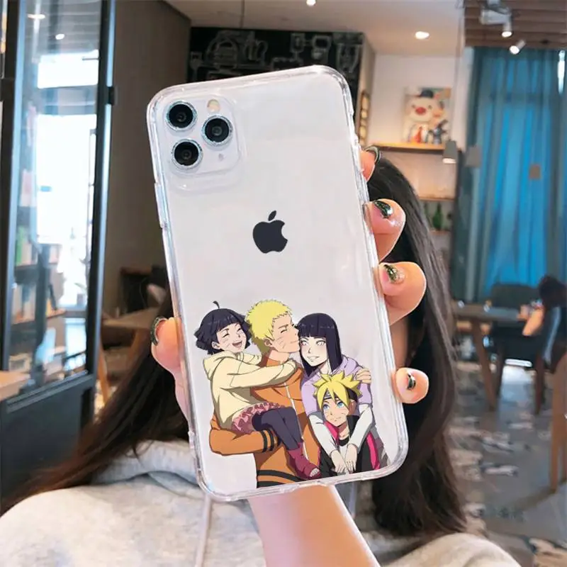 

Hyuga Hinata Naruto Japan anime Phone Case Transparent for iPhone 6 7 8 11 12 s mini pro X XS XR MAX Plus