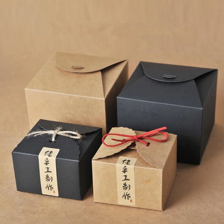 

Подарочные коробки из крафт-бумаги, свадебные подарочные коробки, подарочные коробки для детских праздников, 30 шт./лот