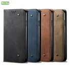 Роскошный кожаный чехол-книжка с узором из джинсовой ткани для Huawei Honor 20S 20 X10 9S 9C 9X Lite, Магнитный чехол-книжка, защитные чехлы