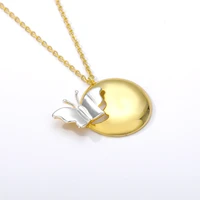 kpop butterfly choker necklace plated pendant necklaces for women stainless steel chain female jewelry christmas gifts