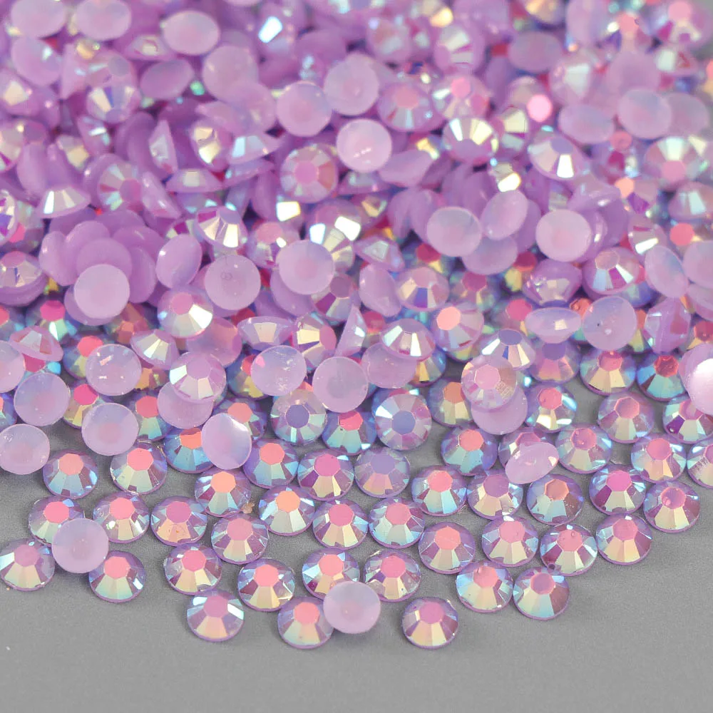 

Dark Purple AB 2mm,3mm,4mm Nail Art Resin Jelly Rhinestone Round Flatback For DIY Nail Art Accessories